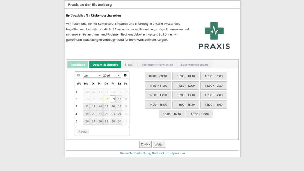 Online Terminbuchung Online Terminbuchung